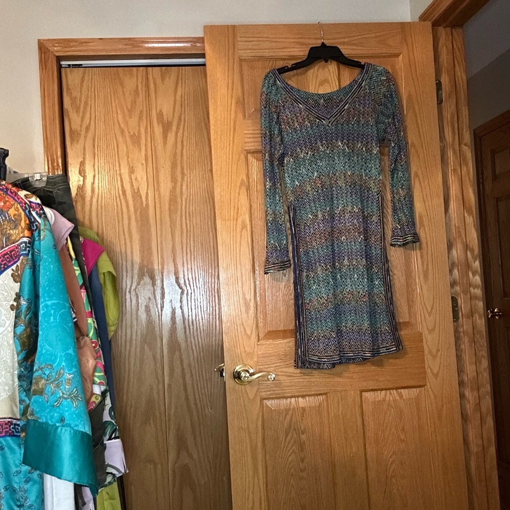 Elegant Multicolor Knit Dress